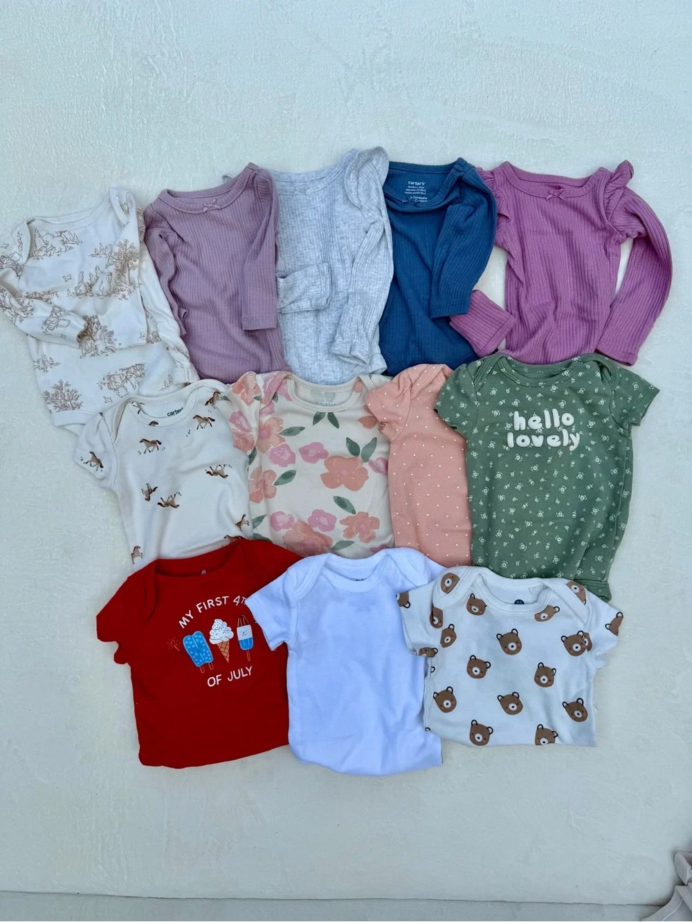 GAP Kids Short Sleeve Tee & Bodysuit Mix - Green, Pink, Blue, Red, Cream